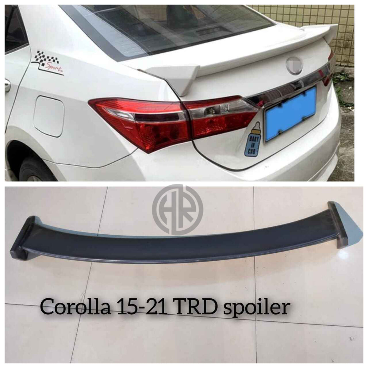 Painted ABS Plastic TRD Trunk Spoiler For Toyota Corolla (2015)