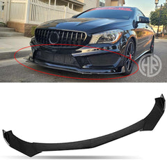 Piano Black Spike Style Front Splitter For Universal Cars