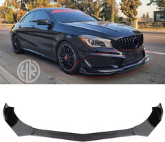 Piano Black Spike Style Front Splitter For Universal Cars