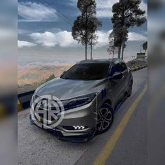 Piano Black Spike Style Front Splitter For Universal Cars