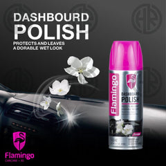 FLAMINGO Dashboard Polish 450ml – Long-Lasting Shine & UV Protection for Car Interiors