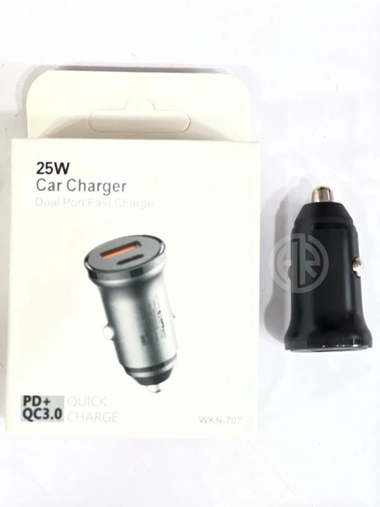 2-in-1 25W Car Charger C Type & USB Port