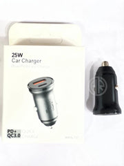 2-in-1 25W Car Charger C Type & USB Port