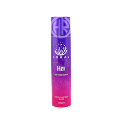 Coral Air Freshener Her - 300ML - Car, Room & Office Use - Long-Lasting Fragrance