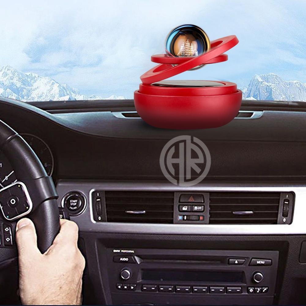 Solar Magnetic Levitation Alloy Car Air Freshener - Long-Lasting Fragrance & Rotating Design