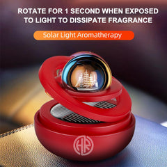 Solar Magnetic Levitation Alloy Car Air Freshener - Long-Lasting Fragrance & Rotating Design