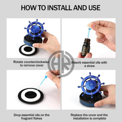 Solar Rotating Ship Wheel Air Freshener