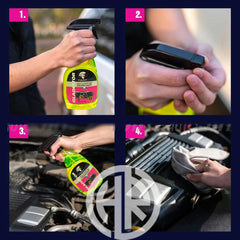 Gladiator Multi-Purpose Degreaser GT89 with Detailing Brush Car Cleaning Brush 5Pcs