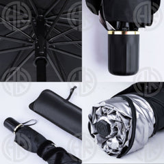 Car Windshield Sun Shade Umbrella Foldable & Universal Fit with UV Rays & Heat Blocker Easy To Use With Storage Bag