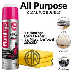 Multi-Purpose Foam Cleaner Deal (1 Foam Cleaner & 1 Microfiber Cloth) - Fabric, Carpet, Leather, etc.