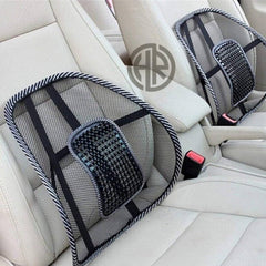 Universal Back Support Cushion for Car & Office Chair – Mesh Lumbar Massage Pad – Breathable Ergonomic Design for Back Pain Relief