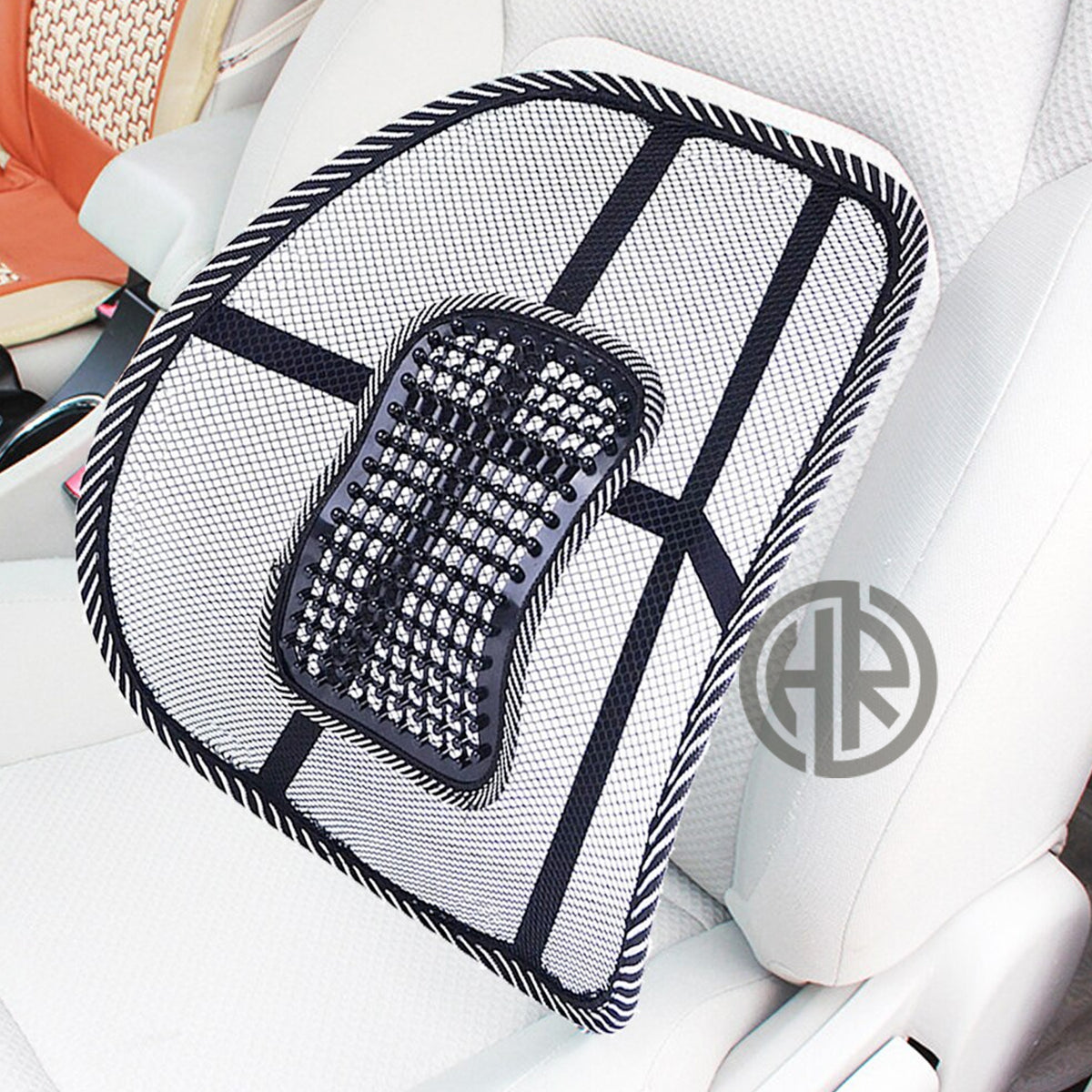 Universal Back Support Cushion for Car & Office Chair – Mesh Lumbar Massage Pad – Breathable Ergonomic Design for Back Pain Relief