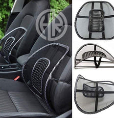Universal Back Support Cushion for Car & Office Chair – Mesh Lumbar Massage Pad – Breathable Ergonomic Design for Back Pain Relief